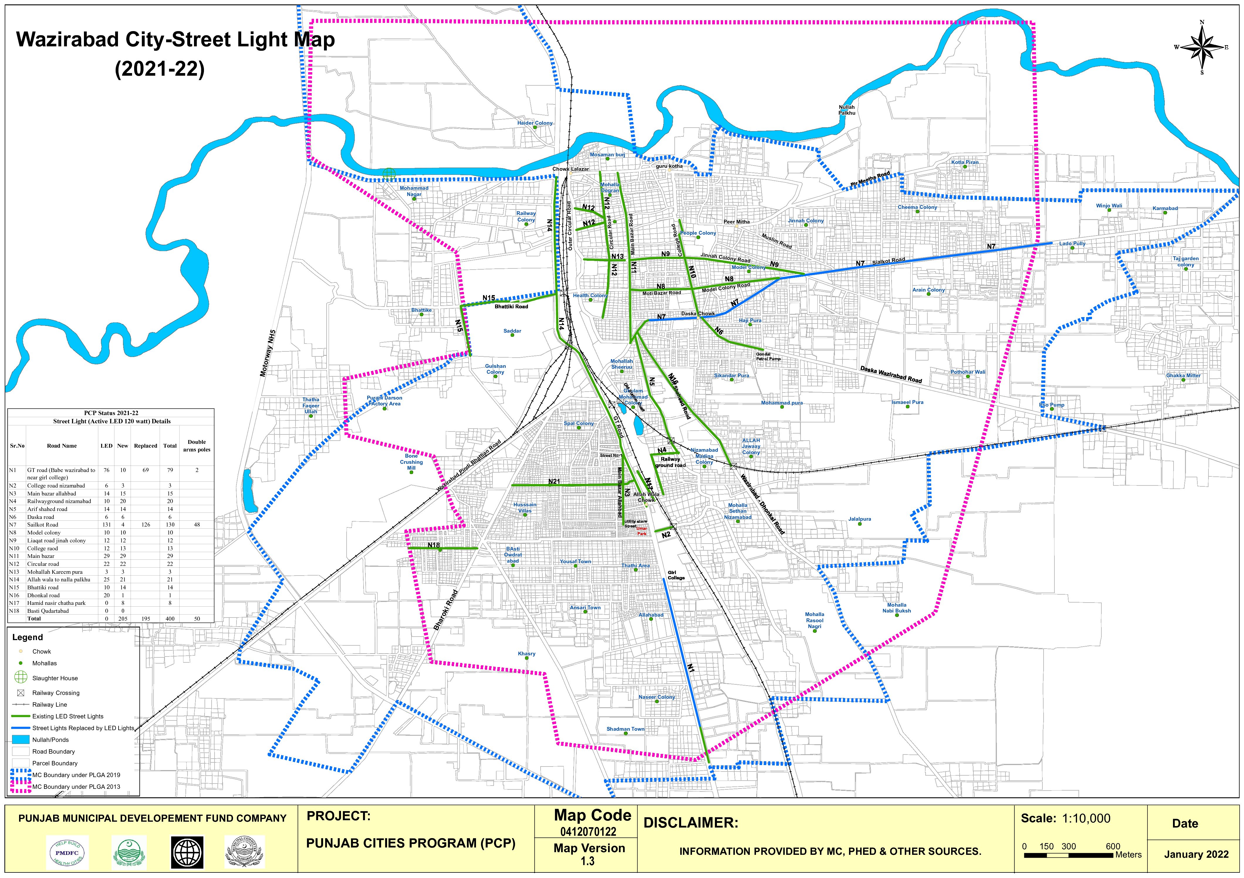 Wazirabad City Street Light Map 2021 22 1 Pdf 