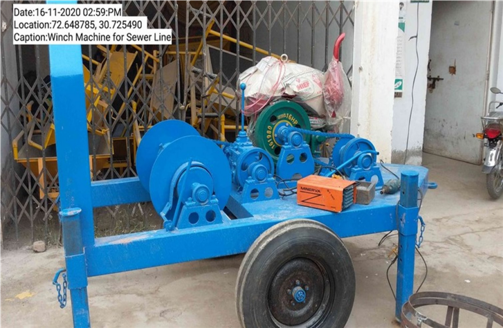 Provision of winch machines for desilting & cleaning of sewer lines